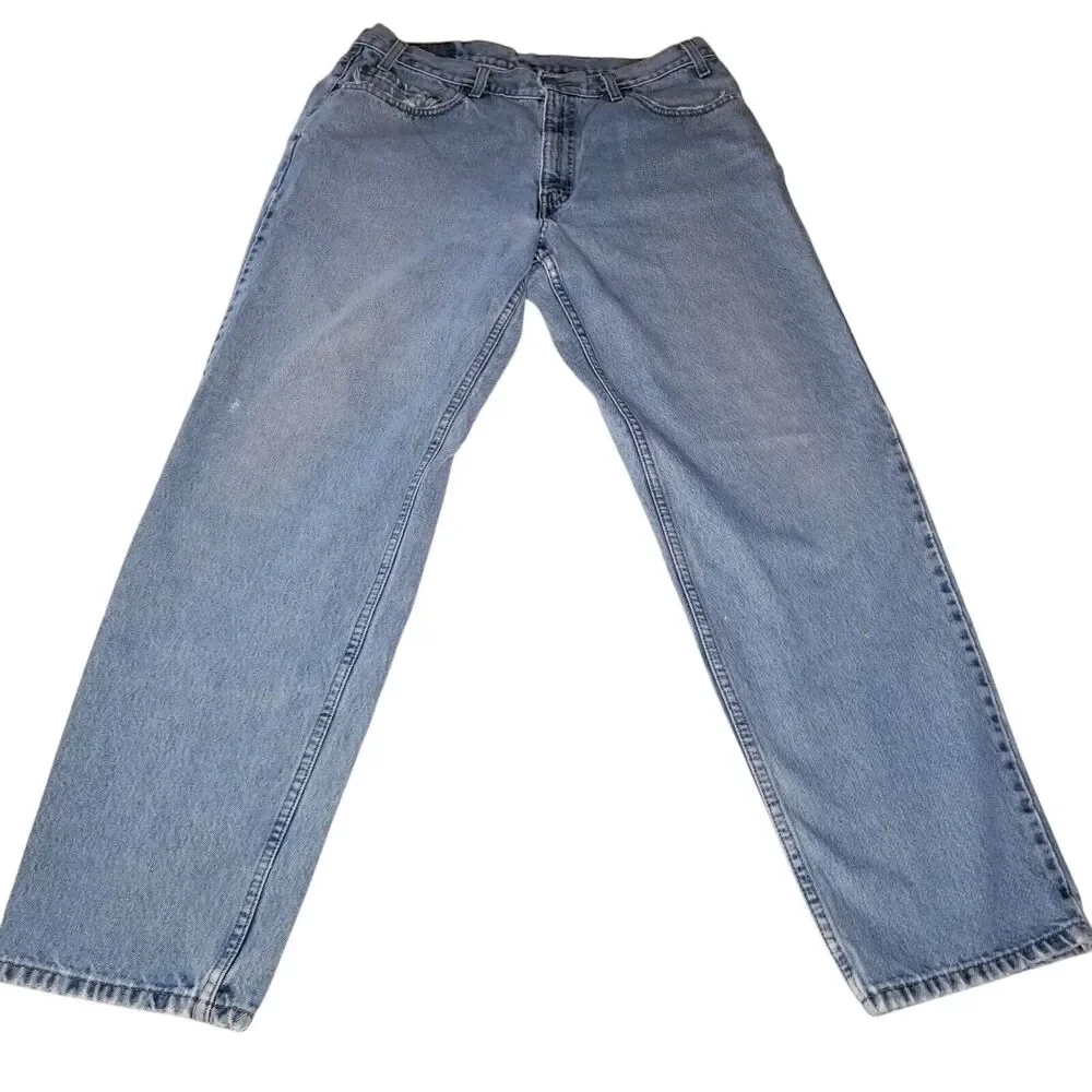 Vtg Levi's 550 Relaxed Fit Denim Jeans 36 X 31 Faded Light Wash Men's Distressed